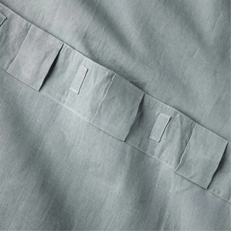 Lead Blue Linen Window Curtain Panel 48''x84'' 7 Lead Blue Linen Window Curtain Panel 48''x84'' - Image 5