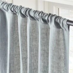 Lead Blue Linen Window Curtain Panel 48''x84'' 10 Lead Blue Linen Window Curtain Panel 48''x84'' -Furniture Sale LinenLead96PanelAVSHS23