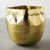 Liquid Hammered Brass Storage Basket Large -Furniture Sale LiquidBasketBrassLrgROS17