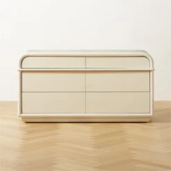 Lobos 6-Drawer White Wood Dresser
