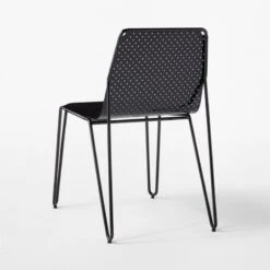 Loch Black Metal Outdoor Dining Chair Set Of 4 -Furniture Sale LochBlkMtlDiningChair3QBSSS22