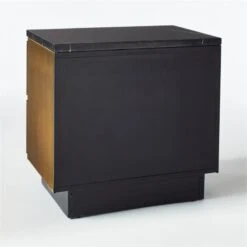 Logan 2-Drawer Brass And Black Marble Nightstand 20 Logan 2-Drawer Brass And Black Marble Nightstand -Furniture Sale LoganBrsNBlkMrblNghtstnd3QBF20