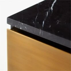 Logan 2-Drawer Brass And Black Marble Nightstand 21 Logan 2-Drawer Brass And Black Marble Nightstand -Furniture Sale LoganBrsNBlkMrblNghtstndAVF20