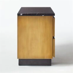 Logan 2-Drawer Brass And Black Marble Nightstand 19 Logan 2-Drawer Brass And Black Marble Nightstand -Furniture Sale LoganBrsNBlkMrblNghtstndSDF20