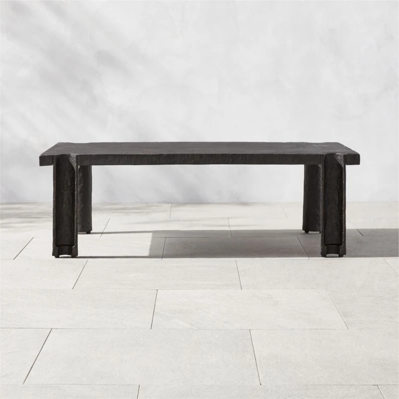 Lorenn Cast Metal Outdoor Coffee Table 3 Lorenn Cast Metal Outdoor Coffee Table