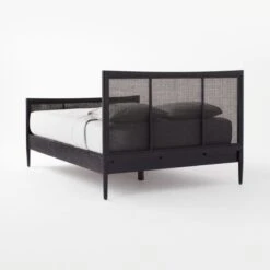 Maeve Black Cane Queen Bed -Furniture Sale MaeveBlackQueenBed3QBSSF21