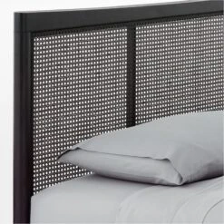 Maeve Black Cane Queen Bed -Furniture Sale MaeveBlackQueenBedAVSSF21