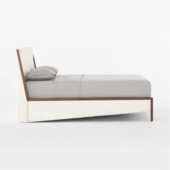 Malena White Boucle Queen Bed -Furniture Sale MalenaQueenBedSDSSF22