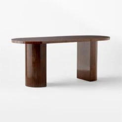 Marisa High-Gloss Walnut Wood Desk 70'' -Furniture Sale MarisaHiGlossDeskLrg3QSSS23