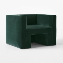 Matra Deep Teal Velvet Lounge Chair -Furniture Sale MatraGreenVelvetChair3QSSF22