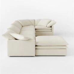 Mattea 6-Piece U-Shaped Neutral Performance Linen Sectional Sofa With Left Arm -Furniture Sale Mattea6PcNatLASectSDSSS23