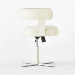Mezza Ivory Boucle Office Chair -Furniture Sale MezzaIvoryBclChairSDSSS23