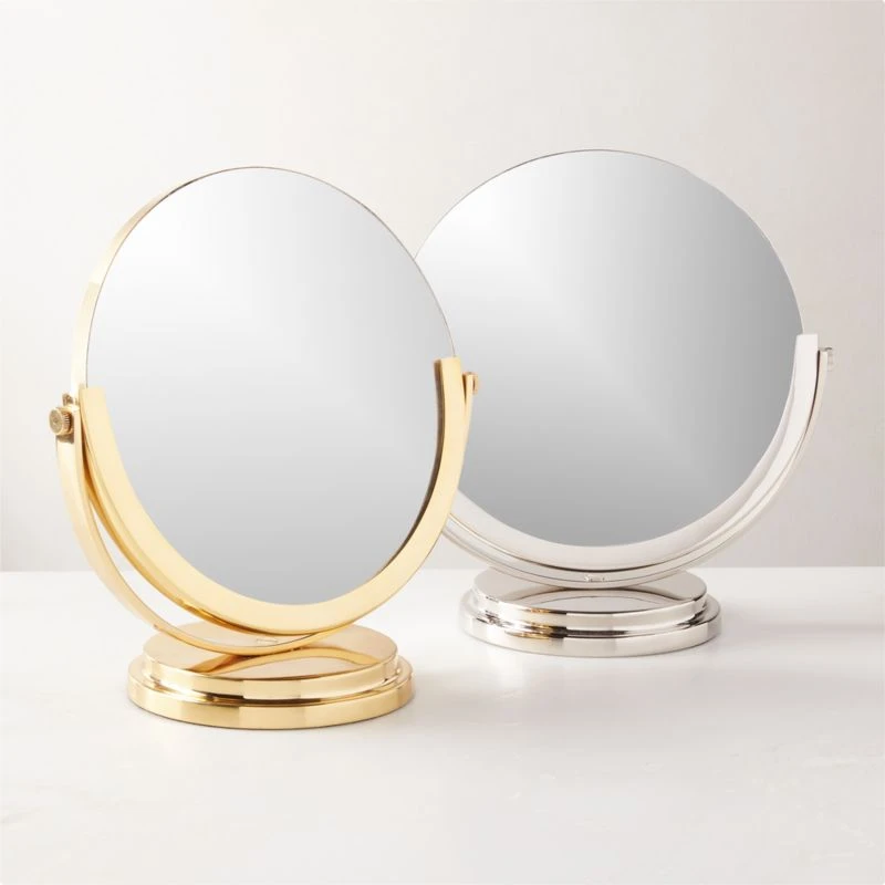 Mimi Rotating Polished Brass Vanity Mirror 6 Mimi Rotating Polished Brass Vanity Mirror - Image 4