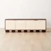Moti Brown And White Mango Wood Media Console -Furniture Sale MotiMediaCredenzaSHS23