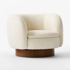 Muir White Boucle Swivel Chair 14 Muir White Boucle Swivel Chair -Furniture Sale MuirWhtBclSwivelChair3QSSF23