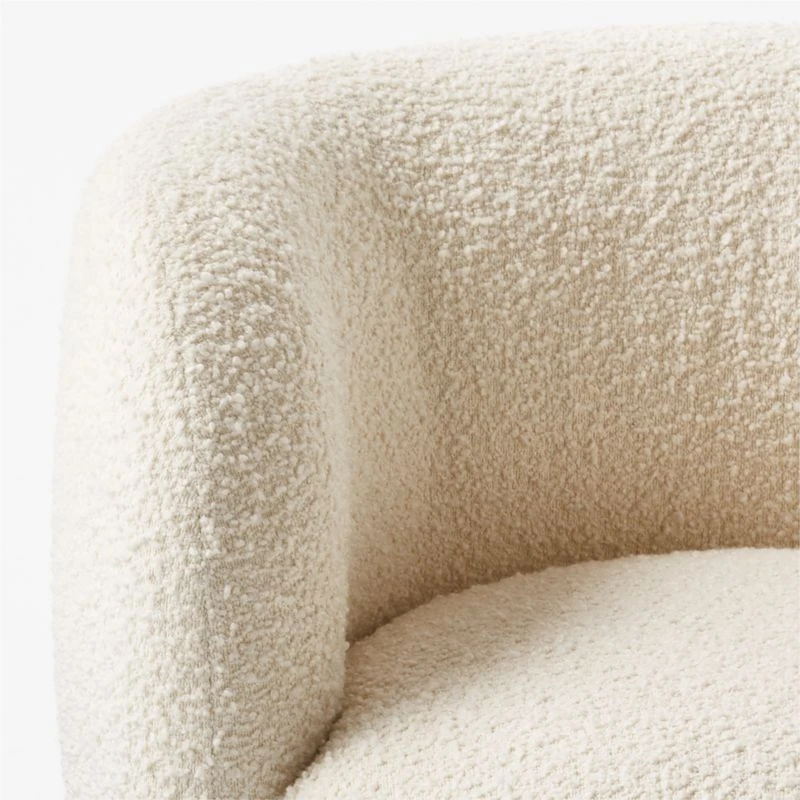 Muir White Boucle Swivel Chair 10 Muir White Boucle Swivel Chair - Image 8