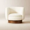 Muir White Boucle Swivel Chair 1 Muir White Boucle Swivel Chair -Furniture Sale MuirWhtBclSwivelChairSHF23