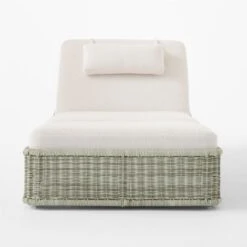 Nino Ivory Rattan Outdoor Chaise Lounge With Ivory Boucle Sunbrella® Cushions 15 Nino Ivory Rattan Outdoor Chaise Lounge With Ivory Boucle Sunbrella® Cushions -Furniture Sale NinoChaiseSOSSS23