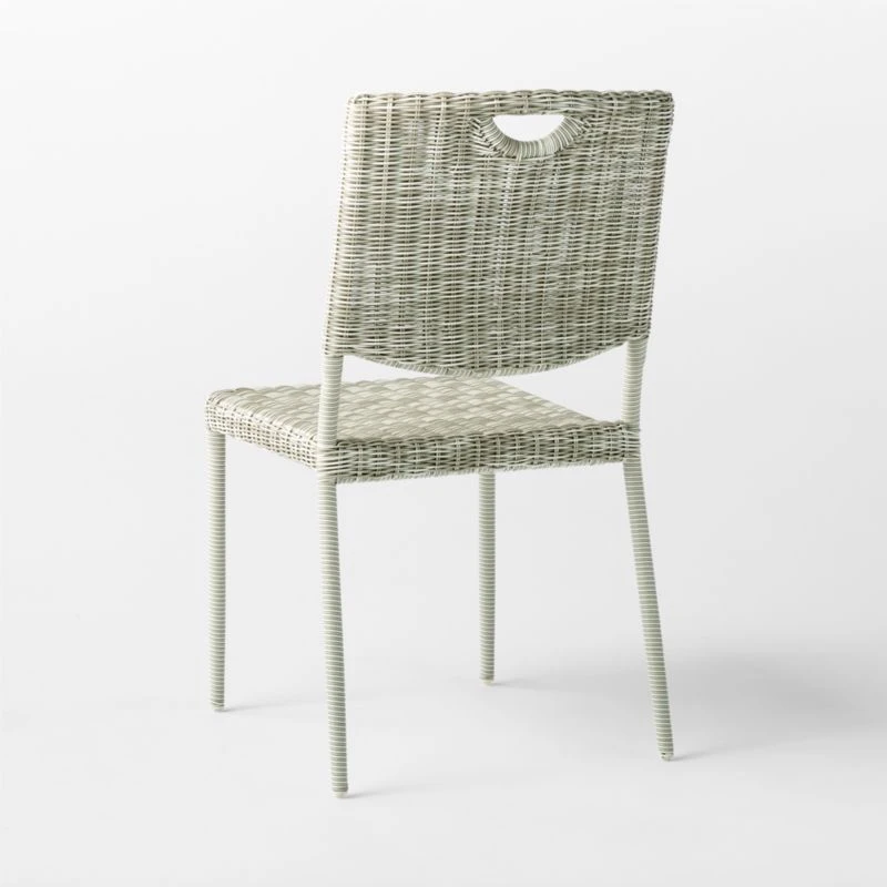 Nino Ivory Rattan Stacking Outdoor Dining Chair 9 Nino Ivory Rattan Stacking Outdoor Dining Chair - Image 7