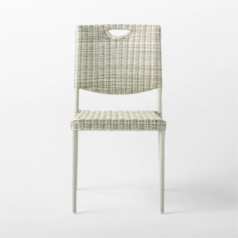 Nino Ivory Rattan Stacking Outdoor Dining Chair 6 Nino Ivory Rattan Stacking Outdoor Dining Chair - Image 4