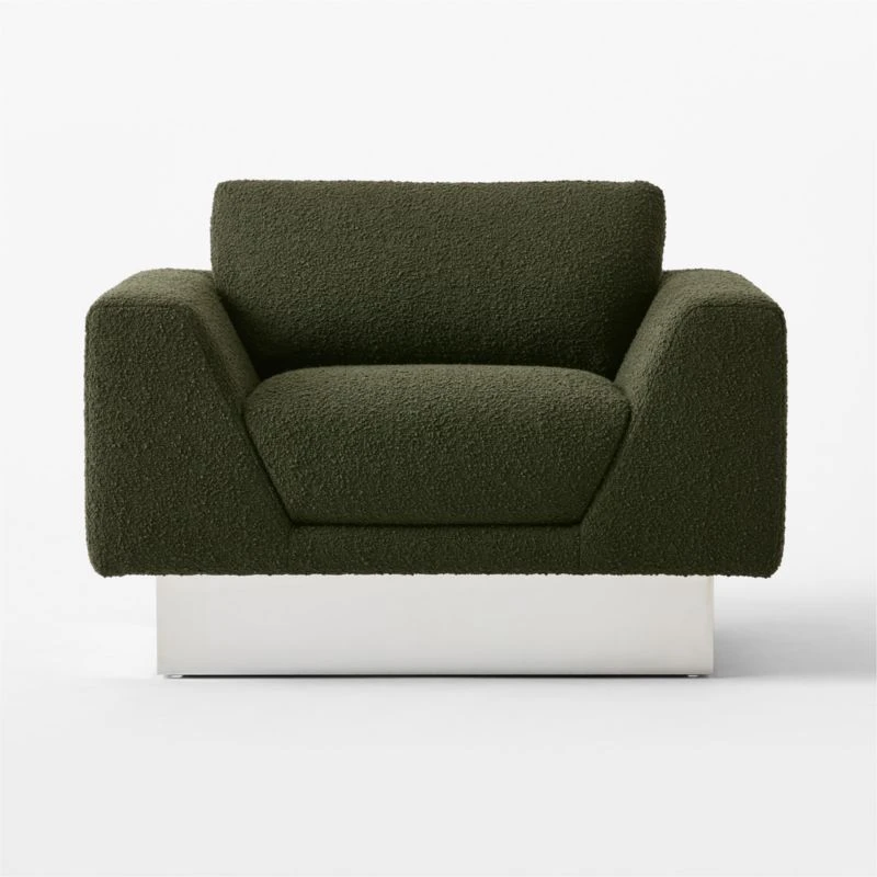 Noor Green Boucle Lounge Chair 4 Noor Green Boucle Lounge Chair - Image 2
