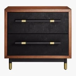 Oberlin 2-Drawer Faux Leather And Wood Nightstand 12 Oberlin 2-Drawer Faux Leather And Wood Nightstand -Furniture Sale OberlinNighstandS18