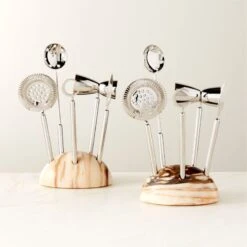 5-Piece Ohara Marble Bar Tool Set -Furniture Sale OharaMrbl5PcBarToolSetAV3SHF22