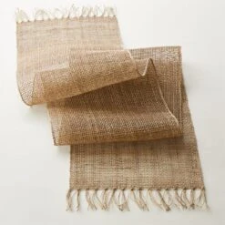 Open Weave Natural Table Runner 14"x90"