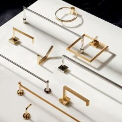 Blaine Brushed Brass Towel Ring -Furniture Sale OrbitTowelRingAG21 1x1