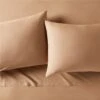 Organic Cotton Percale 400 Thread Count Sepia Sheet Set And Pillowcases -Furniture Sale OrgCtnPrcl400TCSpQSheetSSHS23
