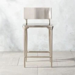 Oro Counter Stool Cover 9 Oro Counter Stool Cover -Furniture Sale OroPlshdSlvrCounterStoolSHS22