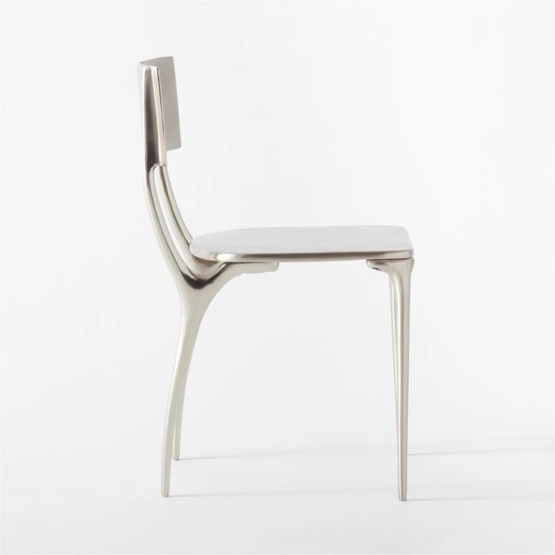 Oro Polished Silver Dining Chair 8 Oro Polished Silver Dining Chair - Image 6