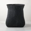 Palmer Black Wicker Storage Basket -Furniture Sale PalmerBlackTprdBasketSHS23