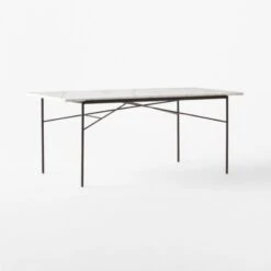 Pavilion Black Metal Outdoor Dining Table With Marble Top Model 6141 -Furniture Sale Pavilion6141BkDnTbWMbTp3QSSS23