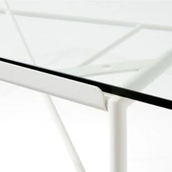 Pavilion Large Ivory Metal Outdoor Patio Dining Table With Glass Top Model 6142 -Furniture Sale Pavilion6141IvDnTbWGlsTpAVSSS22