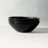 Pebble Matte Black Melamine Salad Bowl Set Of 4 2 Pebble Matte Black Melamine Salad Bowl Set Of 4 -Furniture Sale PebbleMttBkMlmSaladBowlS4SHS21