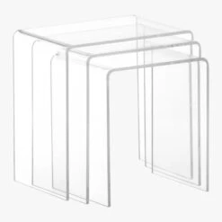 3-Piece Peekaboo Acrylic Nesting Table Set -Furniture Sale PeekabooNestTables3QF12