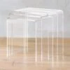 3-Piece Peekaboo Acrylic Nesting Table Set -Furniture Sale PeekabooNestingTableClearS3SHS16 1x1