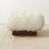 Pelosa White Sheepskin Ottoman 1 Pelosa White Sheepskin Ottoman -Furniture Sale PelosaWhtShpsknOttomanSHF22