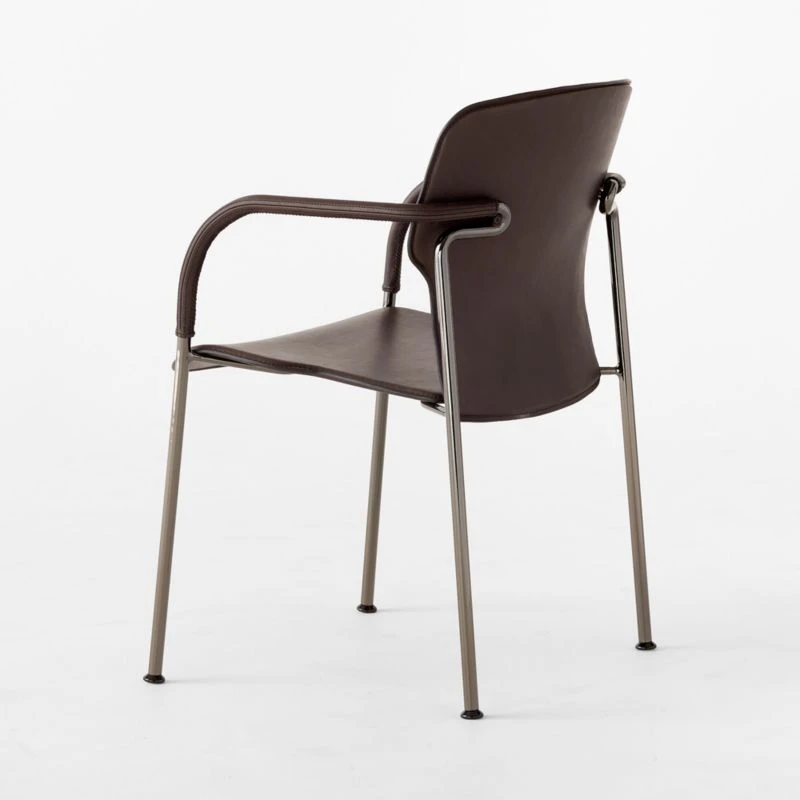 Pesaro Black Leather Dining Armchair 9 Pesaro Black Leather Dining Armchair - Image 7