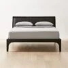 Pietro Woven Black Leather Queen Bed -Furniture Sale PietroWovenBlkLthrQBedSHF22
