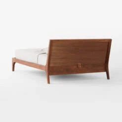 Pietro Woven Ivory Leather Queen Bed -Furniture Sale PietroWovenIvryLthrQBed3QBSSF22