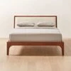 Pietro Woven Ivory Leather Queen Bed -Furniture Sale PietroWovenIvryLthrQBedSHF22