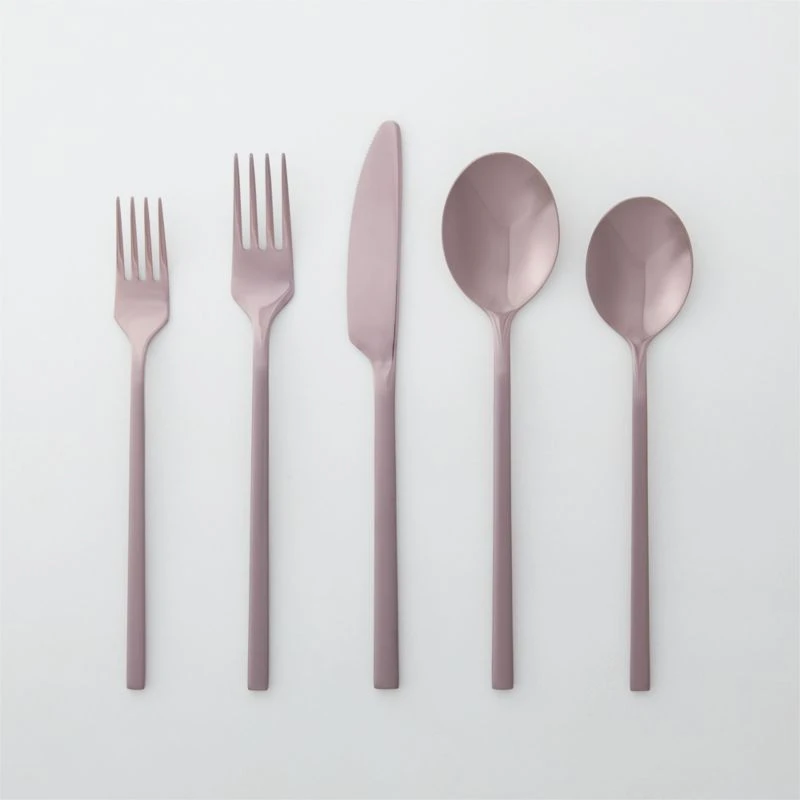 20-Piece Pin Brushed Dark Bronze Flatware 3 20-Piece Pin Brushed Dark Bronze Flatware