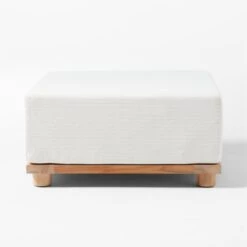 Pinet Teak Outdoor Ottoman With Textured Ivory Perennials® Cushion 9 Pinet Teak Outdoor Ottoman With Textured Ivory Perennials® Cushion -Furniture Sale PinetTeakOttomanSOSSS23