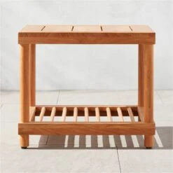 Pinet Teak Outdoor Side Table