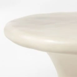 Pompeo Round Ivory Cast Resin Outdoor Coffee Table Large -Furniture Sale PompeoResinTableLrgAVSSS23