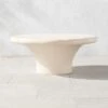 Pompeo Round Ivory Cast Resin Outdoor Coffee Table Large -Furniture Sale PompeoResinTableLrgSHS23