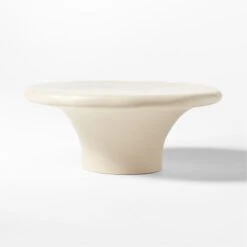 Pompeo Round Ivory Cast Resin Outdoor Coffee Table Large -Furniture Sale PompeoResinTableLrgSOSSS23