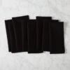 Poplin Black Cloth Napkins Set Of 8 -Furniture Sale PoplinNapkinBlkS8SHS17